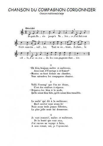 Chanson du compagnon cordonnier